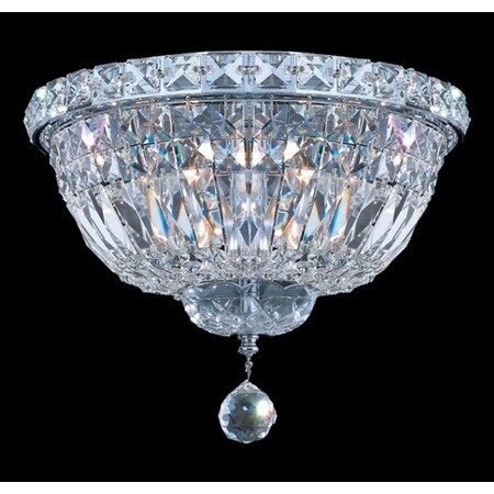 Bethel Clear Crystal Silver Frame Light Fixture ZB08